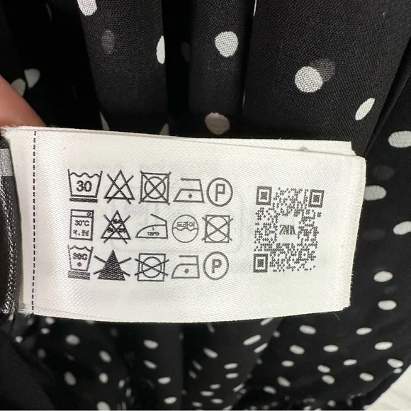 Zara ZW Collection Size Large Halter Polka Dot Sleeveless Midi Dress w/Scarf NEW - Picture 14 of 15